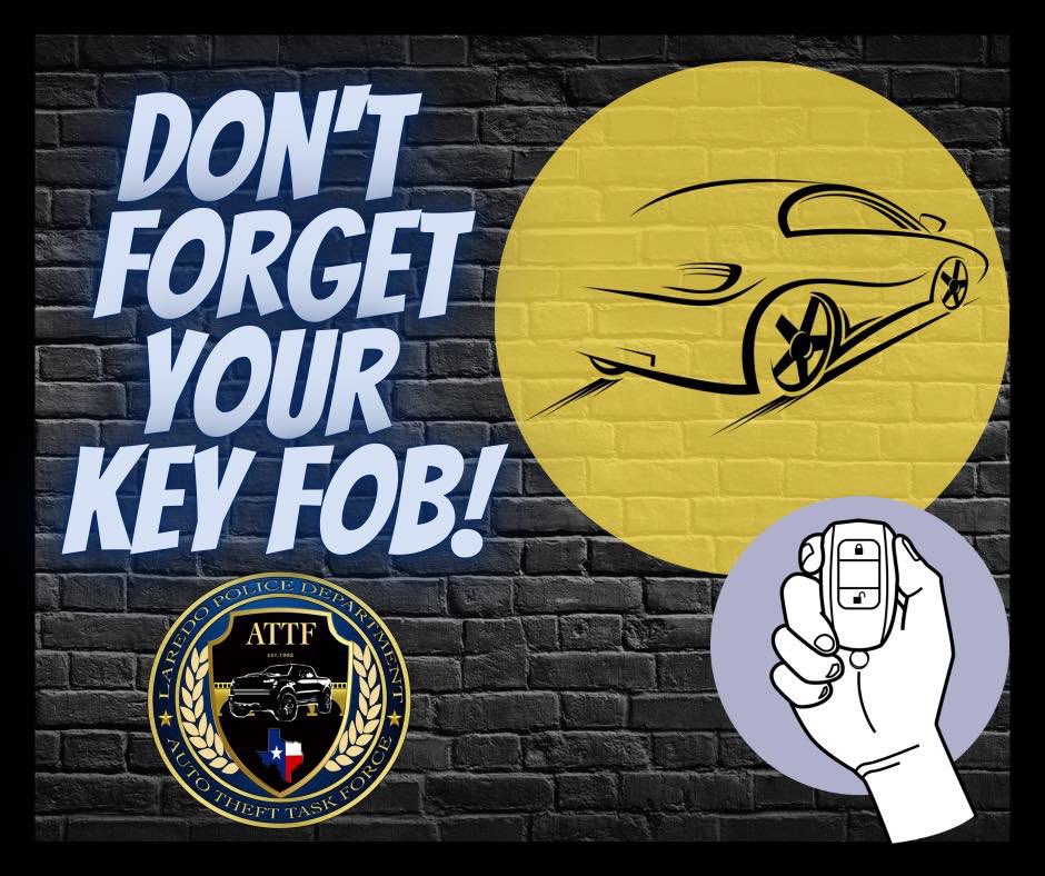LaredoATTF's tweet image. The doors to most new cars won’t lock if you leave your key fob inside the vehicle. While this means you won’t lock your keys in your car, it also means someone can easily drive off with your car if you forget to grab your key fob. 

#TakeYourKeys  #Laredo #CrimePrevention