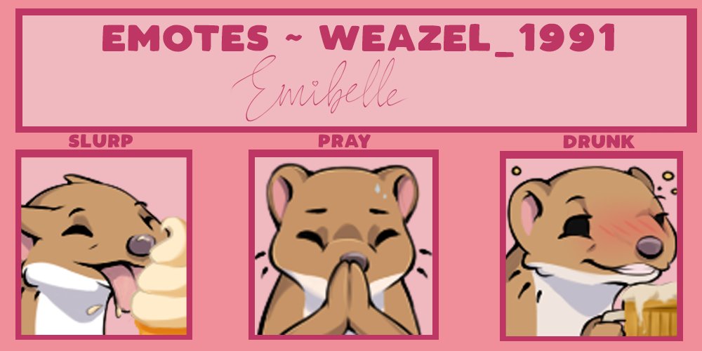 Emivolved's tweet photo. AYO - MY FIRST EMOTE #Commission ! Thanks @Weazel_1991 - guys, go check him out on #twitch - much love to him. He's amazing, and I'm so grateful! LOOK AT HOW CUTE THEY ARE! https://t.co/ofx8khPSbh