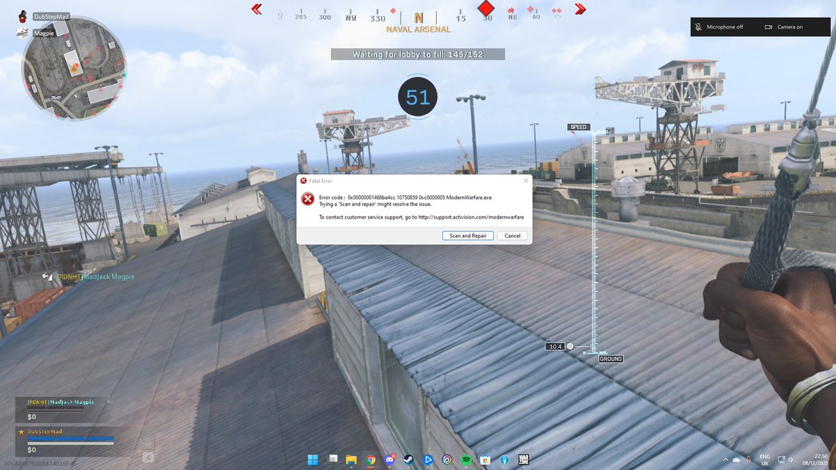 ConnorNee97's tweet image. #Warzone #WarzonePacific #WarzoneReport #CallOfDuty 
New update and a new issue 😒