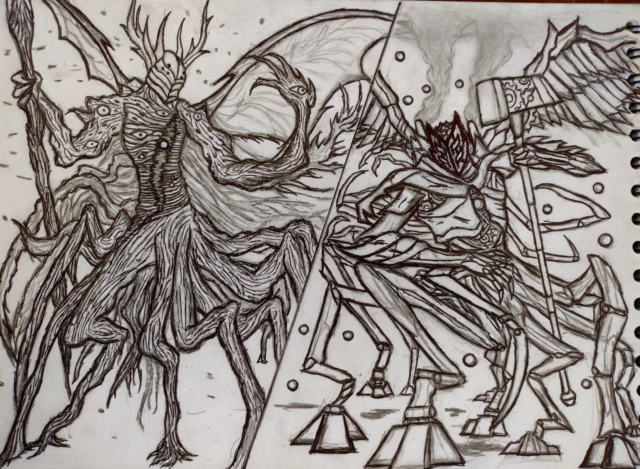 Mike ABC on X: drawing of the final battle of scp 1730 or What