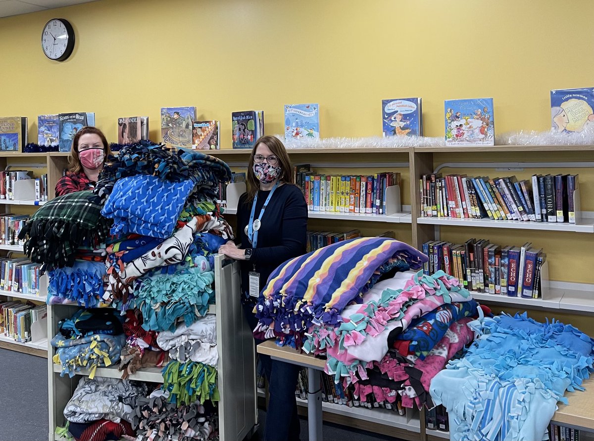 IsaacFoxLIH's tweet photo. We’ve got you covered! Our Books and Blankets service project yielded 60 blankets for those in need. Thanks to all the Isaac Fox and Middle School South students who donated a hand-made blanket. @LisaGregoireIF @JenAdamsEDU @wagnersusie123 @GalltKelley @D95SocialMedia https://t.co/7NHP5IqRL6
