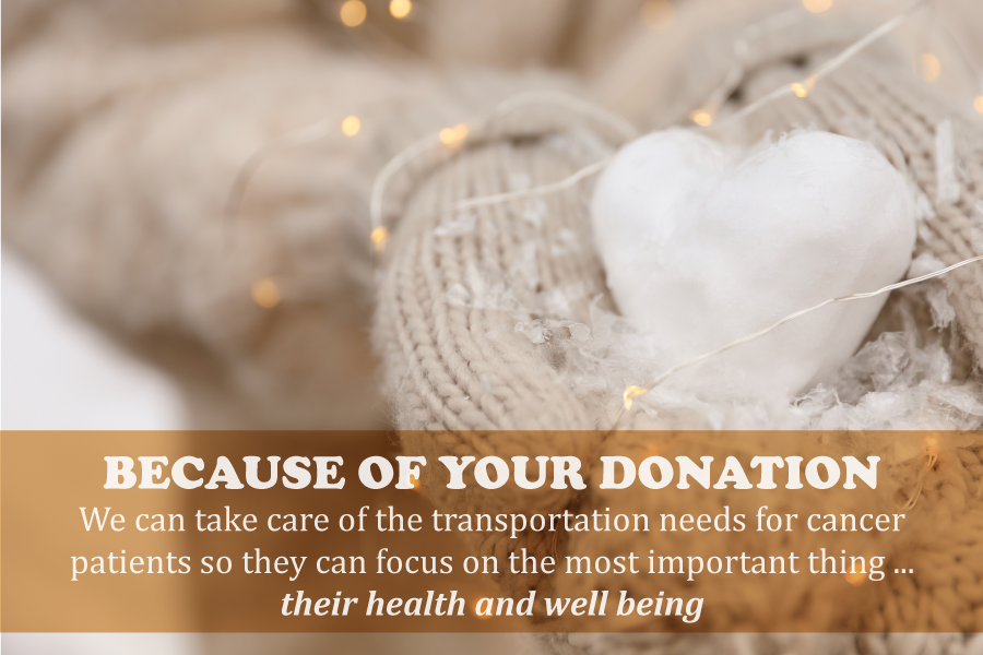 Because of your Donation... We can take care of the transportation needs for cancer patients so they can focus on the most important thing - their health &amp; well-being.
Read the insightful, "Because of You" article.
 buff.ly/3GxnW6J