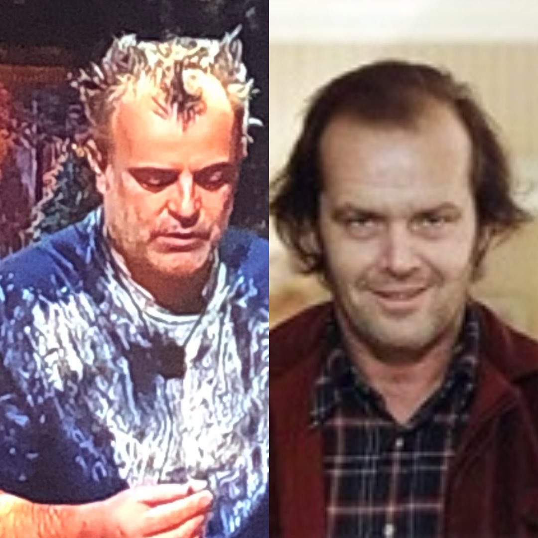 EllyD42's tweet photo. ‘Darling I’m not gonna hurt you’! Said @simongregson123 to the fish eye! #theshining #ImACeleb https://t.co/wmUlJsOAYa