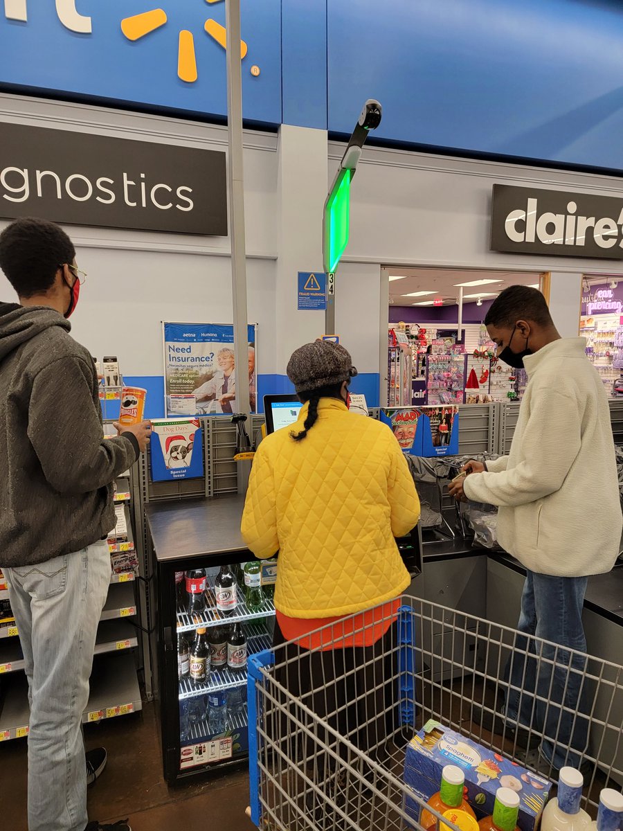 GoodwinRVHS's tweet photo. The best place to teach budgeting is at Walmart where you can go in for 1 item and leave with a $100 bill 😅.  They did great! Tomorrow they cook 🍝@Rich2Transition @WHS_Redhawks https://t.co/RiyaHlnBj5