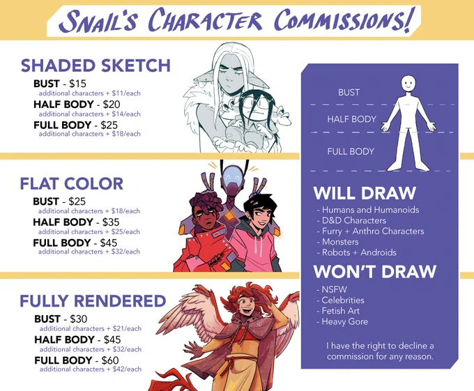 heyo i'm opening my commissions over the holidays!! i have 7 slots open - first come, first serve 👀

⭐️ if you're interested, please fill out my request form HERE: https://t.co/dgrxVNUp5b 
⭐️ please read my terms of service with more info HERE: https://t.co/V2fOcQc9mY 