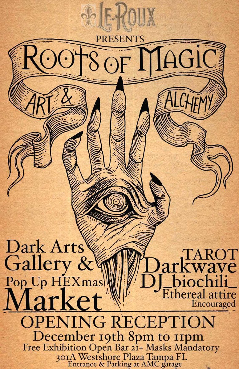 biochili's tweet photo. I'll be spinning live for this cool art gallery in Tampa on the 19th!
#darkwave #lerouxbodyarts #darkelectro #darkpop #darkalternativemusic https://t.co/DPVGgZn7kS
