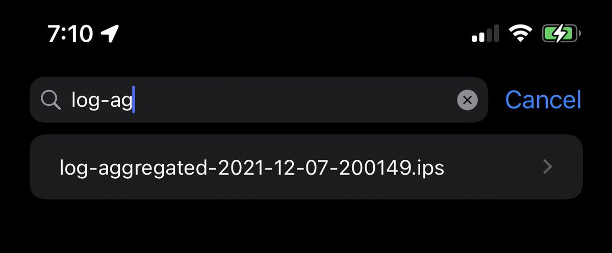frankmorillo's tweet photo. @QuickCharisma @mattcmirza @RajaMagDich @zollotech Go to Settings > Privacy > Analytics &amp;
Improvements > Analytics Data. 

Scroll down to reveal the search bar and look for “log-aggregated” tap it and shared it to the shortcut. https://t.co/fnA4GrpN1l
