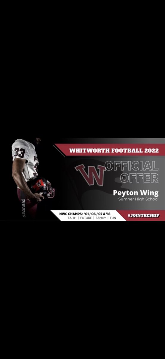 wing_peyton's tweet photo. After a great conversation, I’m grateful to have received an offer from Whitworth University!! @coachsandberg @TaylorBarton12 @BrandonHuffman https://t.co/qfbGUFLf4N