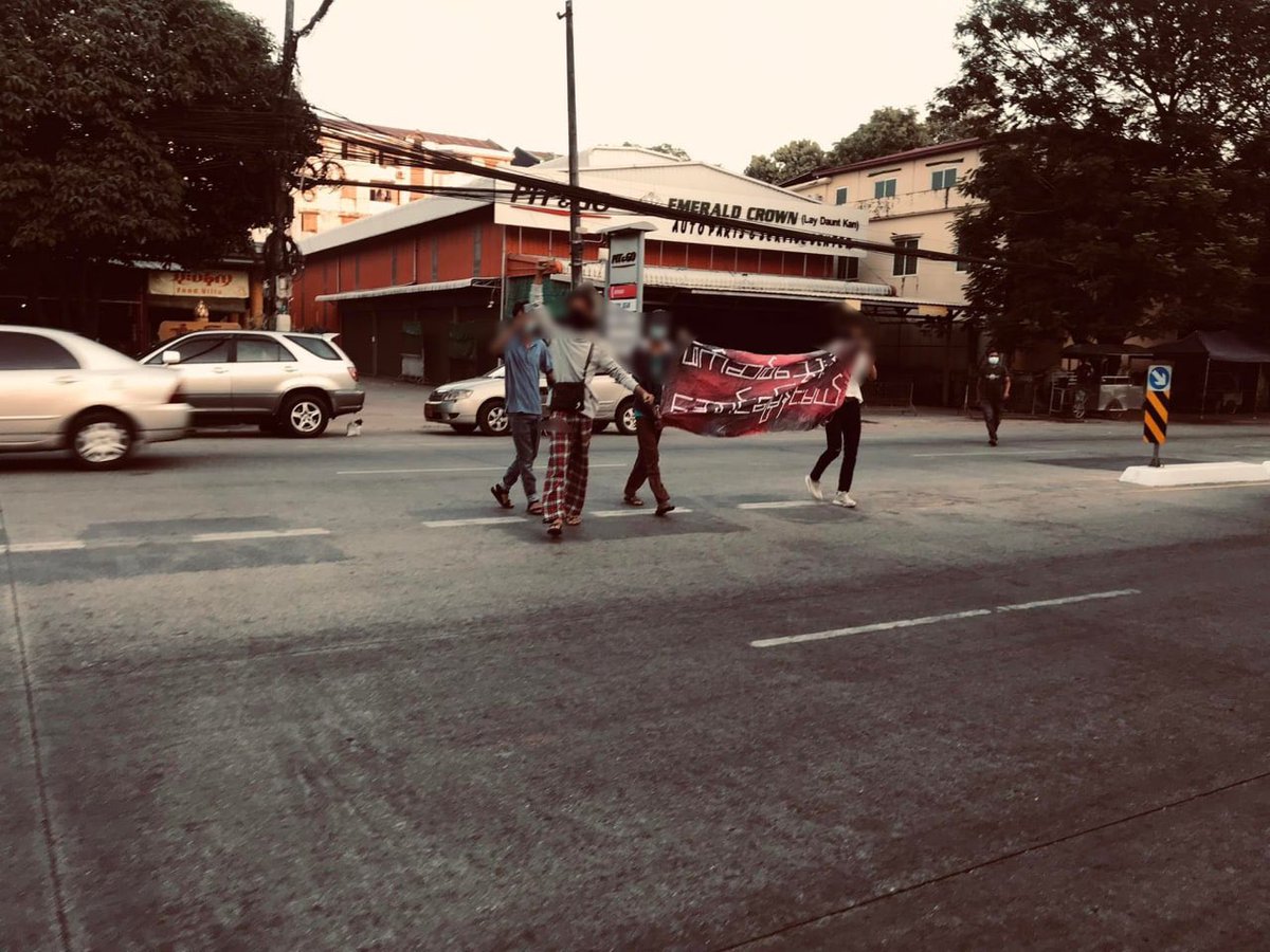 TTFR__Myanmar's tweet photo. Thingangyun Students' Union marched on the morning of Dec 9.
#Total_StopSponsoringSAC
#Dec9Coup 
#WhatsHappeningInMyanmar https://t.co/Xi0LvYoMnk
