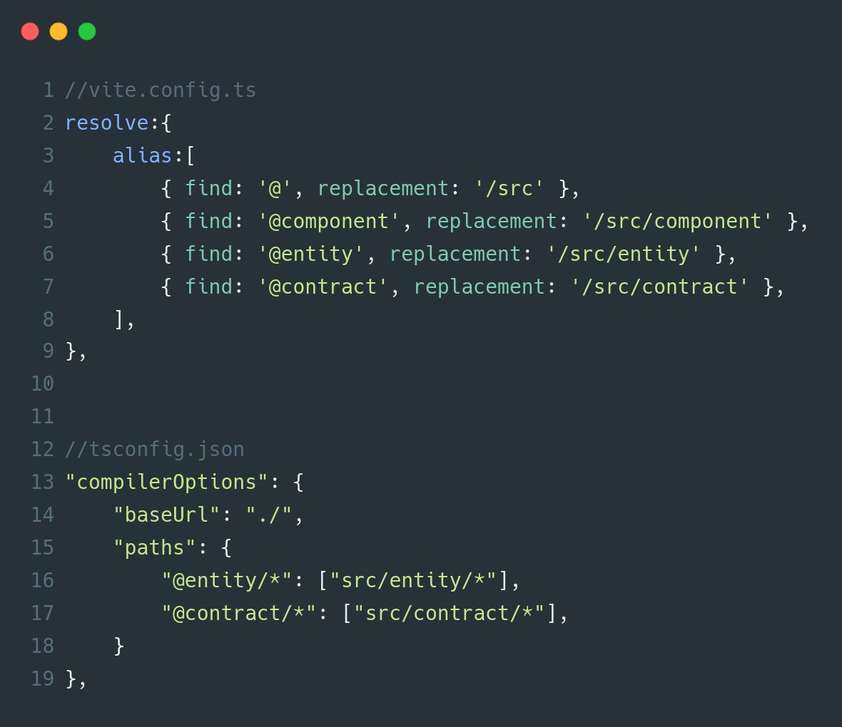gocanto's tweet image. TIL; Aliases need to exist in both Vite & TypeScript config files. The Vitejs side will help resolve/import dependencies while the TS one is in charge of defining modules and allows IDEs to understand those aliases.
#JavaScript #VueJS #ViteJS #TypeScript