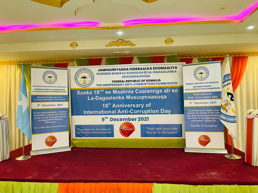 IACC_Somalia's tweet photo. Today is 18th Anniversary of International #AntiCorruptionDay 9th December. Stage is set. As @IACC_Somalia marks the day, tune in here for more updates.
#SayNoToCorruption #Somalia #RecoverWithIntegrity https://t.co/zgPwXFAVOm