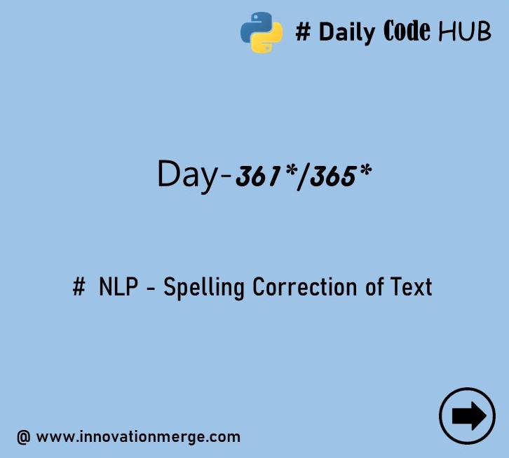 InnovationMerge's tweet photo. Day 361 DailyCodeHub
{Refresh}[Revise]<Reshare>
#Python #programming #Coding #pythoncode #data #pythonlearning #tech #codingbootcamp #codinglife #dailycoding  #100DaysOfCode #dailycodehub #dailylearning #DataScience #programminglife #MachineLearning #technology #NLP #Data #techno https://t.co/th3qkq7IOG