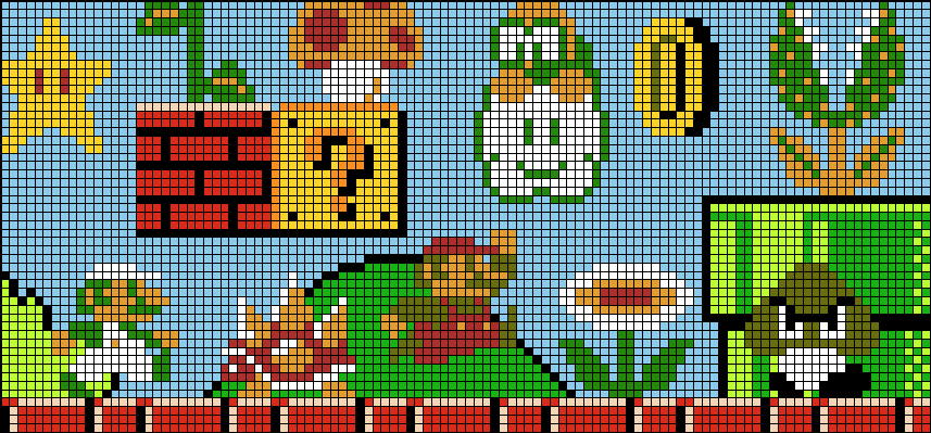 aintno_saint's tweet photo. Made this Mario's World Pixel Art

should've removed the grids. https://t.co/qpNDAz8EqS