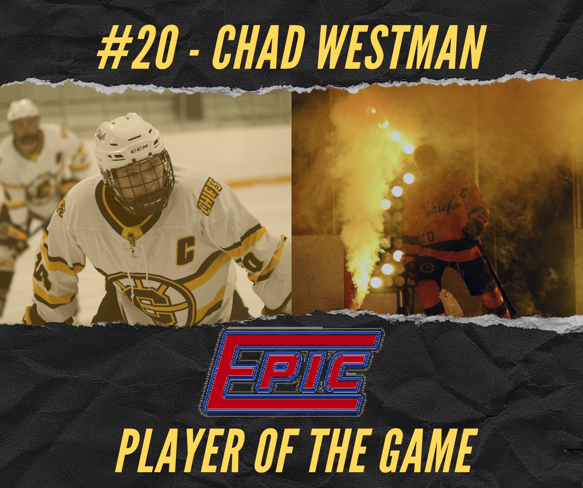 A big 4 point night for #20 Chad Westman, he is your EPIC Player of the Game in tonight’s 6-2 win over the Titans!!