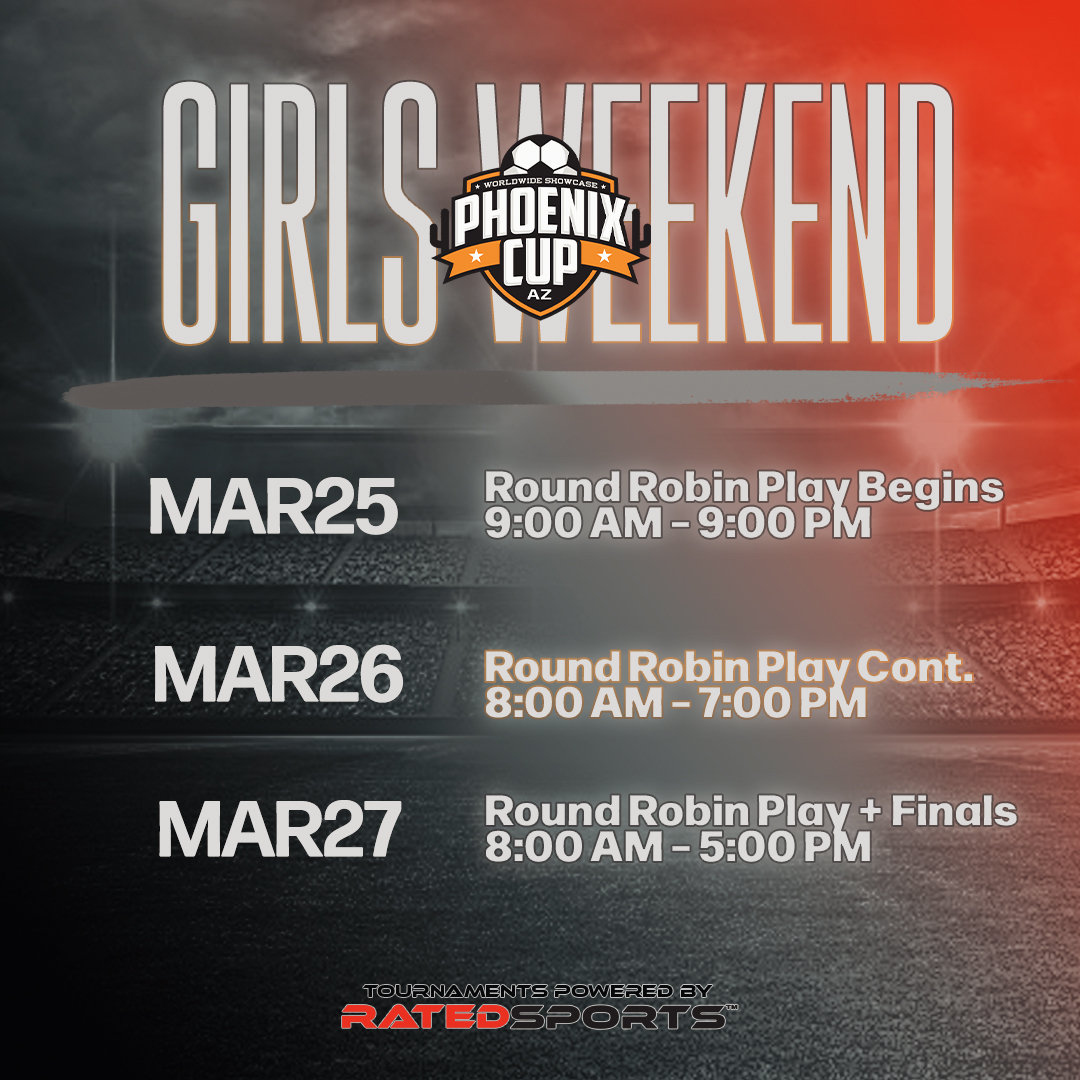 ratedsports's tweet photo. Only 2 days left of Early Bird signups for the 2022 Phoenix Cup! If you register your team by Dec. 10th, you'll receive $250 off your signup fee!

Top-20 tourney. ✅
550+ teams. ✅
100+ college scouts. ✅ 

Register: https://t.co/A4FCTBNPy8

#PoweredByRatedSports | #PhoenixCup https://t.co/rrD7xXK3Fl