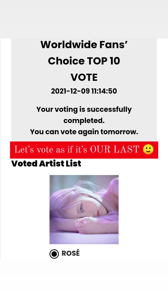 DearMsRoseanne_'s tweet photo. Guys!! Can I have at least 100 RETWEETs for this tweet?
Weʼre running out of time‼️
Please do it for our Queen she deserves this award!!! :)

POWER VOTE FOR ROSÉ
#MAMAVOTE #rosé https://t.co/IlOpmFijLC