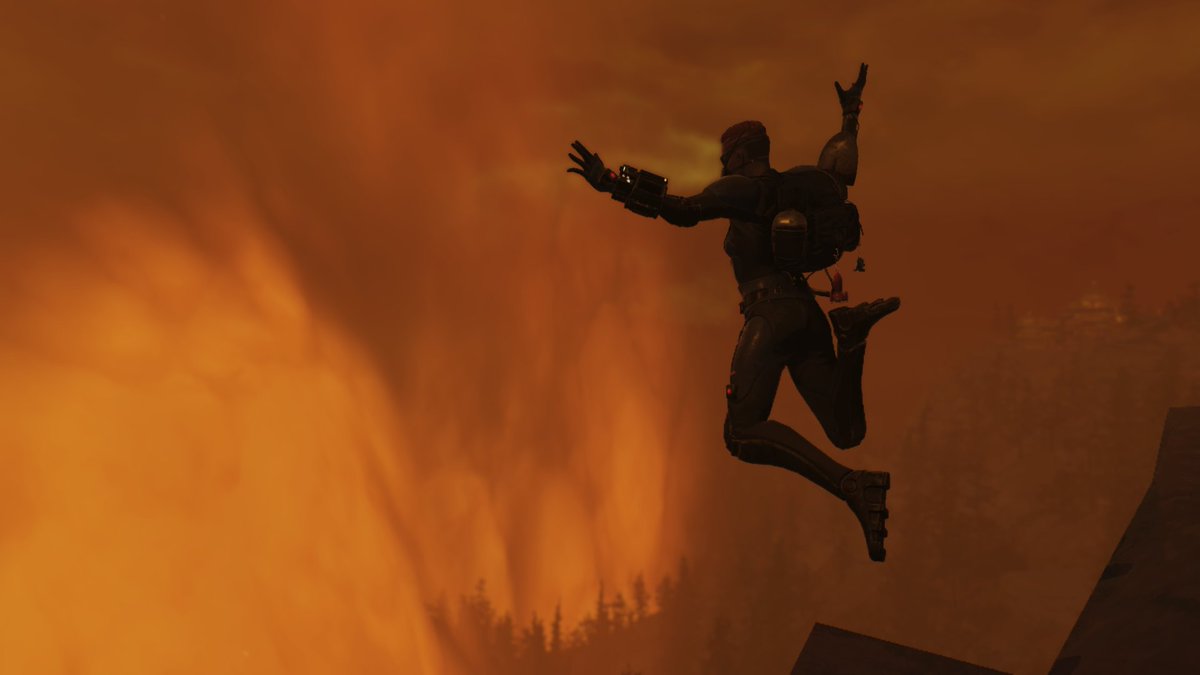 MickJayPlays's tweet photo. Had some fun tonight checking out the new update and #Mothman event in #Fallout76. Big ups to @CptJimRaynor89 for the raid! See everyone on Friday at 7pm CT US on @AOLpassword's stream where I'll be a guest on the #DistinguishedGuests podcast! https://t.co/z646C0S3XC