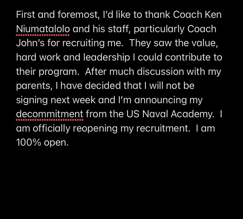 I am 100% Open. @COACH_T_BULLOCK @Coach_JJHall @GregBiggins @adamgorney @boscofootball @Zack_Poff_MP @Coachcjkinger