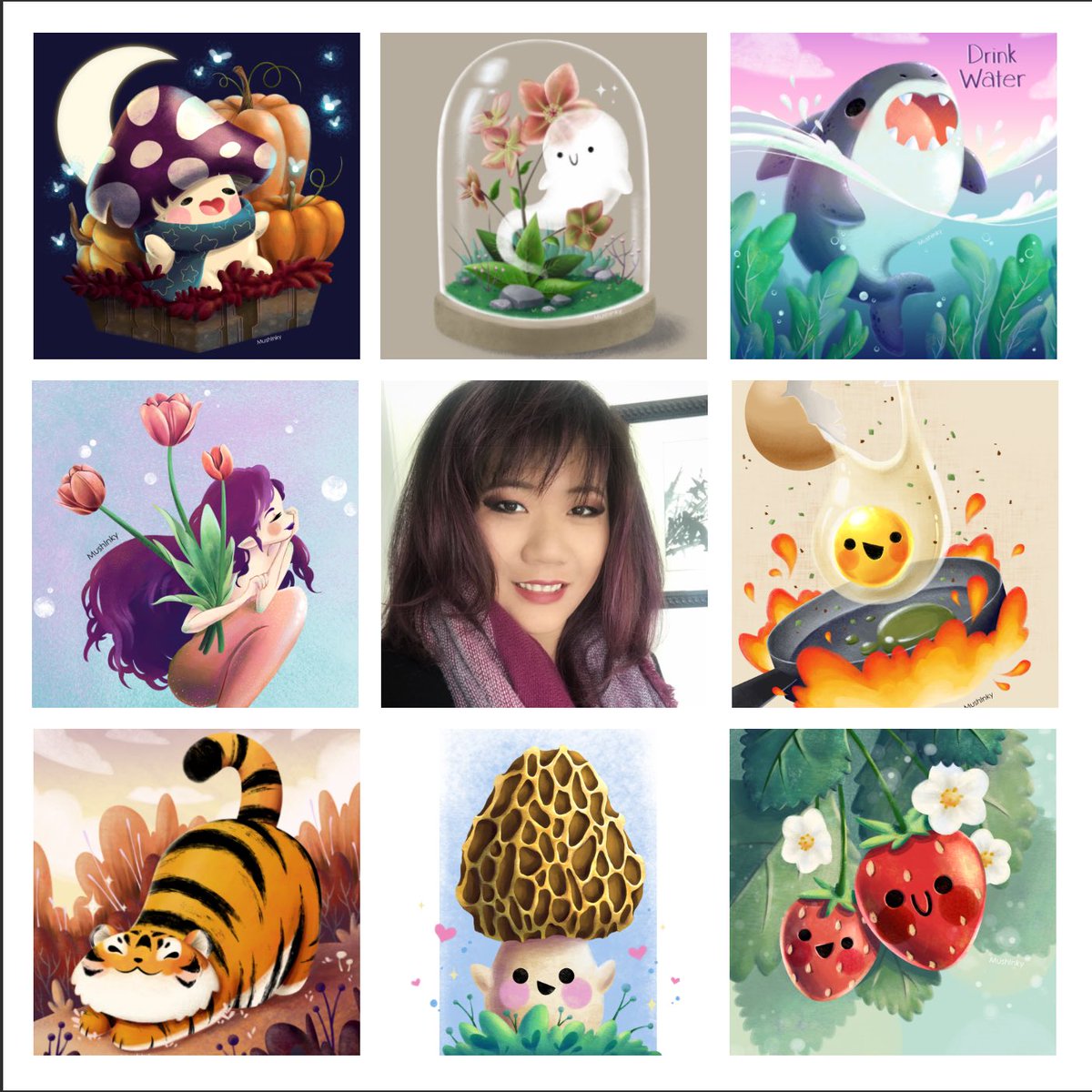 MushInky's tweet photo. 2021 was the year I decided I just didn’t care anymore. I’M GOING TO DRAW CUTE THINGS. #artvsartist2021 https://t.co/YIouLj7nMz