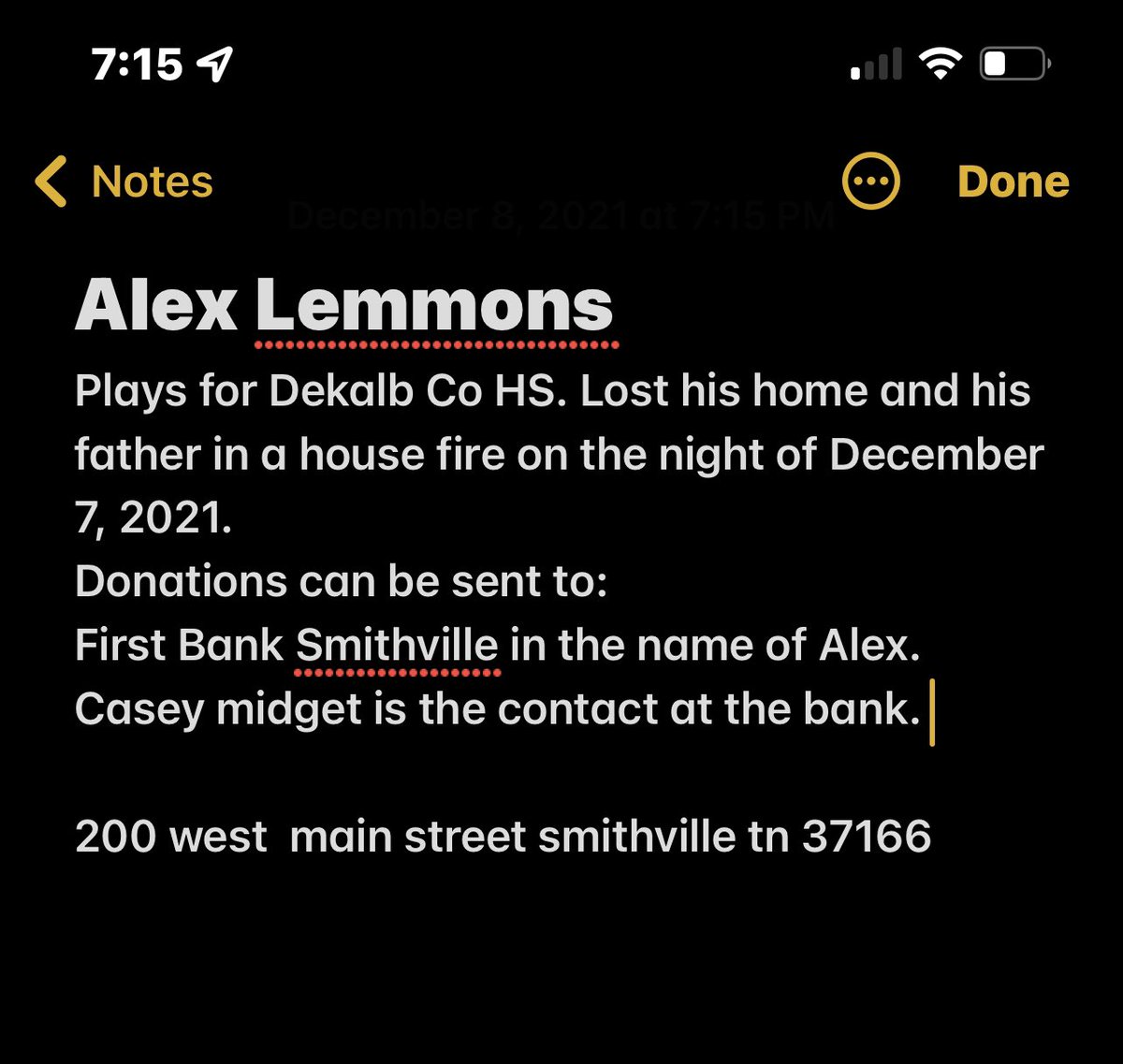 TFCAFootball's tweet photo. Coaches pls spread the word and help out if you. This young man from @DCTigerFootball would greatly appreciate your help in this tough time. @SteveTrapp https://t.co/TmRiNNjV8i