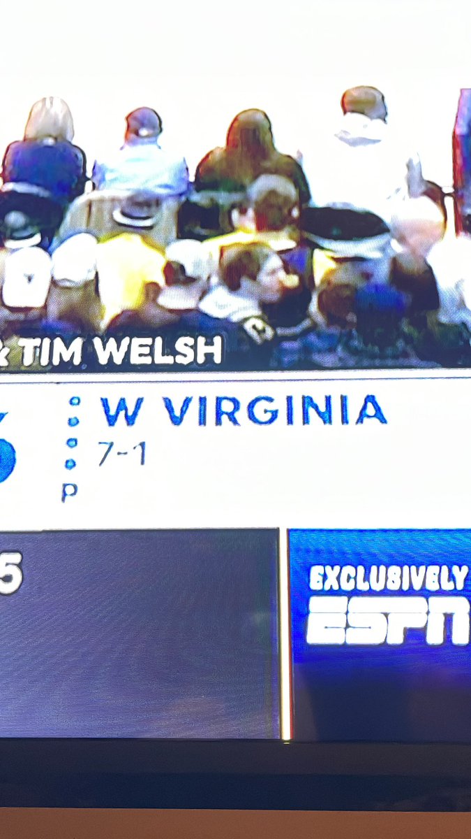 ScottCosco's tweet photo. Hey @espn, would you do us all a favor and STOP putting W. Virginia on the on-screen scoreboards during games? It’s either West Virginia or WVU. #comeonman #hailwv @WVUhoops https://t.co/bQWQXIxCfN