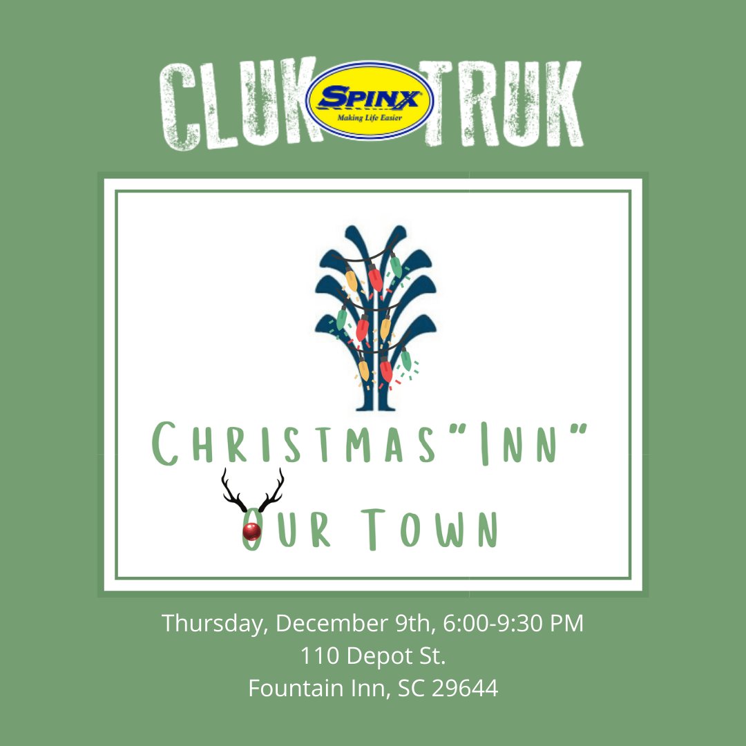 Join us tomorrow evening in Fountain Inn for "Christmas Inn Our Town!" Carriage Rides will begin on December 9th in Commerce Park and continue nightly from 6:00-9:00 pm through Sunday, December 19th. #SpinxOnWheels