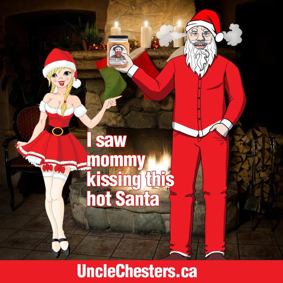 chester_uncle's tweet photo. Hey Santa, maybe some Uncle Chester's Flaming Hot Pepper Sauce in your bag will make you a Hot Santa too!  Great stocking stuffer for the hot sauce lover in your family.  Visit https://t.co/pbpiTFq2Gi for a list of more than 50 retail outlets that carry our product. https://t.co/Ad7qYr8jSC