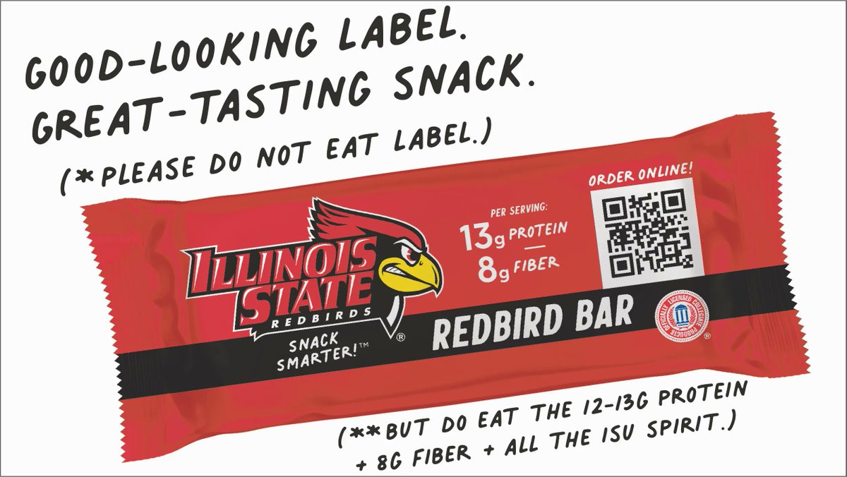 If all the protein, fiber and deliciousness we packed inside each Redbird Bar doesn’t get you fired up, all the ISU spirit we packed onto the label will. Subscribe + save 15% online! #redbirdbar #snacksmarter