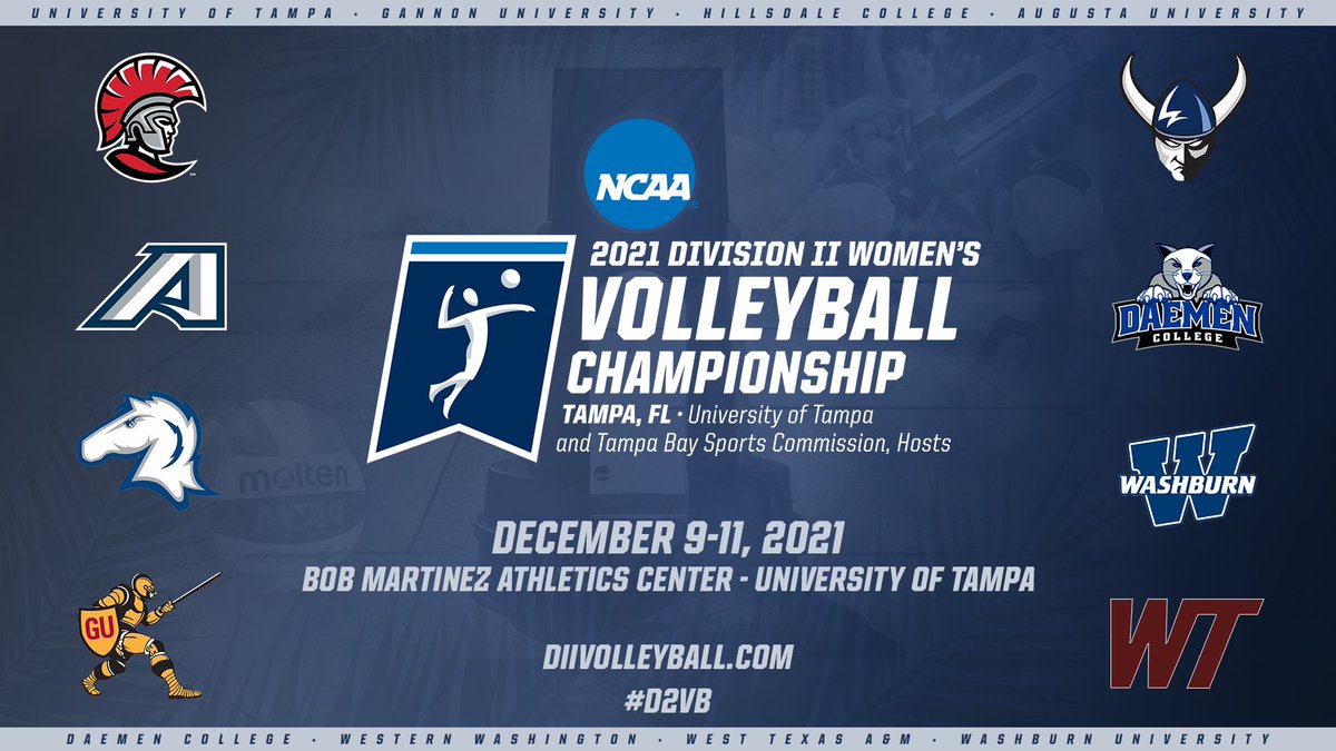 SportsTampaBay's tweet image. #D2VB Championship action begins at noon tomorrow (12/9) at the Bob Martinez Athletics Center on the campus of the University of Tampa! 8️⃣ great teams competing for the sport’s biggest prize! 

Tix, event info and much more can be found at diivolleyball.com! 🏐☀️🌴