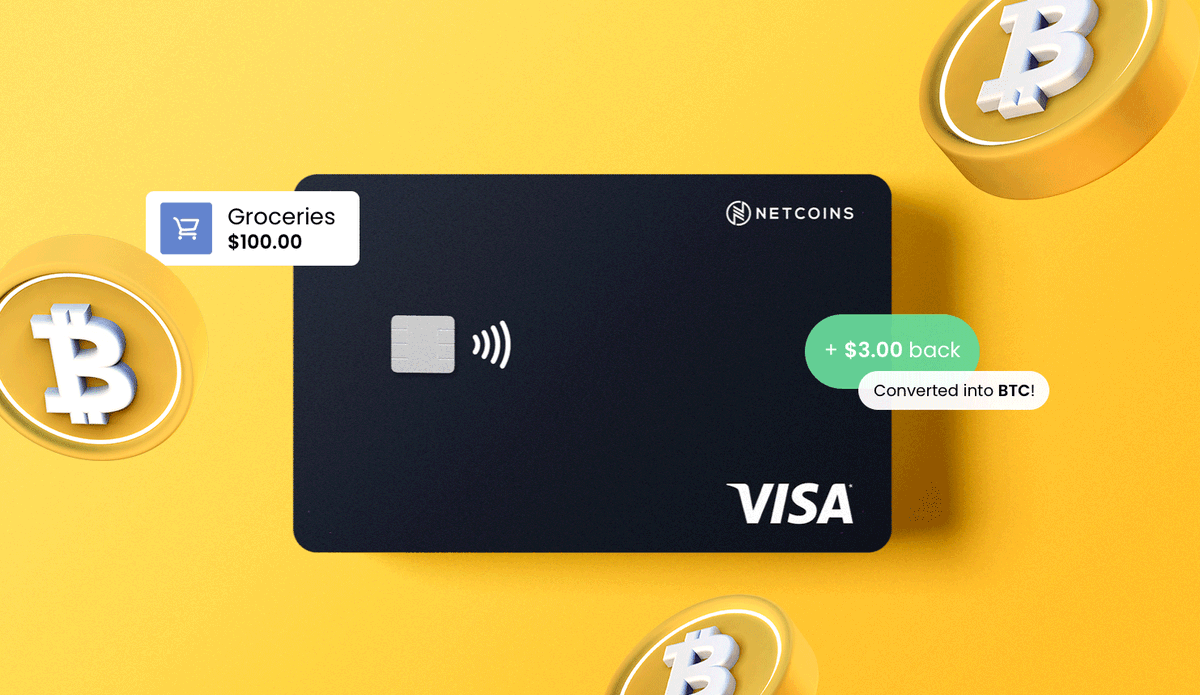 Netcoins's tweet photo. The waitlist for Netcoins Pay is here!
Netcoins Pay is a Visa* Prepaid Card that you can use online or at retail shops. Plus, you earn up to 3% back in #bitcoin with every purchase you make on the Netcoins card! #StackSats
Join the waitlist here: https://t.co/3ez2ZnwPSx https://t.co/GEwAqM0clo
