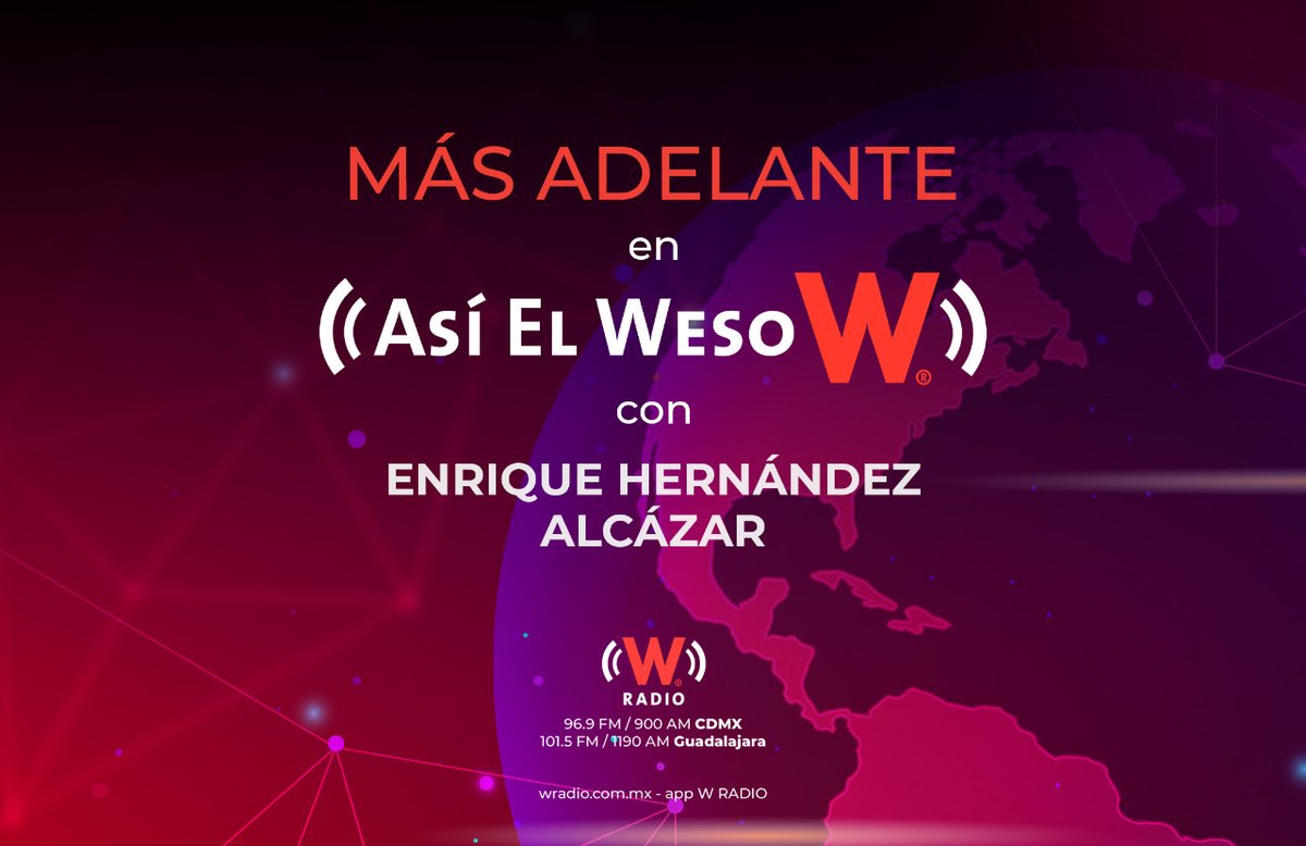 asilascosasWPM's tweet image. 2da hora de #AsíElWeso:

⭕️ @EduardoClark, Vacunación de tercera dosis
⭕️ @mario_delgado, Monreal y Morena 
⭕️ @JC_Zuniga, Deportes
⭕️ Carlos Cuarón, Se estrena #Amalgama 

@EnriqueEnVivo por @WRADIOMexico
