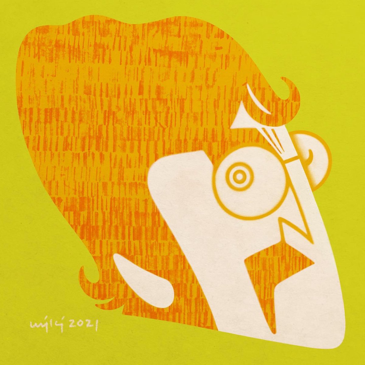 John Lennon 今 韓国での展覧会に展示されています Joh ポートレーターmikiのイラスト