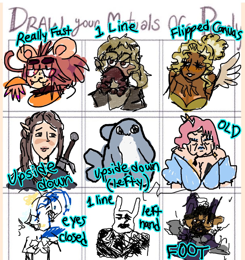 thanks to those who watched me draw these, and to those who own the ocs...im sorry 