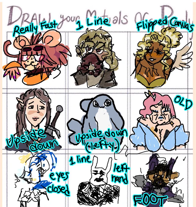 thanks to those who watched me draw these, and to those who own the ocs...im sorry 