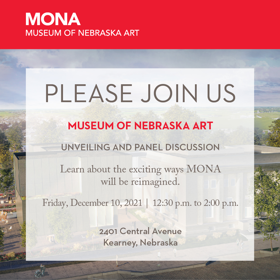 NebraskaArt's tweet photo. This Friday, from 12:30 to 2 p.m., we welcome you to view our plans for a reimagined MONA. A 1:00 p.m. panel discussion with the project’s experts will take us through the process of creating an enhanced visitor experience at the museum.

See you there! https://t.co/M7ZeXPp9DW