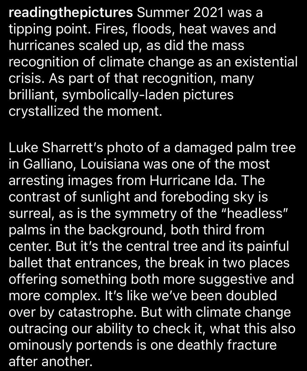 As 2021 emerged as the tipping point in the #climatecrisis, this shot by <a href="/LukeSharrett/">Luke Sharrett</a> for @bloombergimages must be considered one of the key pix of the year. From Hurricane Ida in October, this was our read as shared on Insta. #envcomm #climatecomm