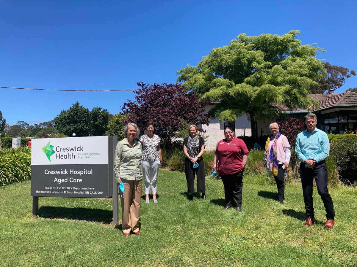 JenThompson_76's tweet photo. During our visit to @CHRHorgAU last week we heard how the team at Creswick and Kyneton have been assessing and acting on What matters to older people in their service, and how this is integrating with Mobility, Mind and Medication #4Ms #AgeFriendlyCare @SaferCareVic @TheIHI https://t.co/qCiKLMRF0E
