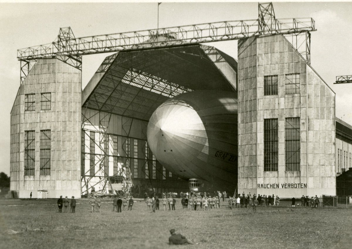 SFOMuseum's tweet photo. Within the frame were seventeen bays for hydrogen gas cells, within twelve of these bays, located below the hydrogen bags, were storage bags for Blau gas. The gas extended the range of the craft by nearly thirty hours of flying time. #WingWednesday #WinglessWednesday https://t.co/Wruynr3Y6C