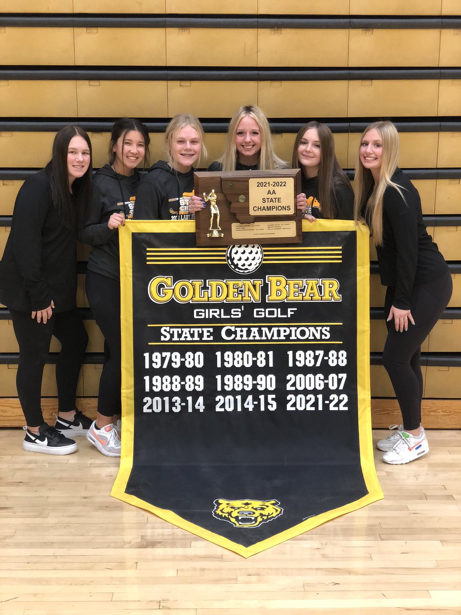 bwhnation's tweet photo. We finally got the banners updated even though we could not do an assembly in front of their peers West is proud of these two groups!#fallstatechamps @WestHighGolf1 @RobZ_soccerfan https://t.co/QkGLdhQTV2