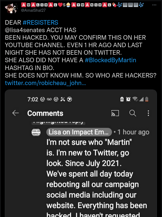 BlockedByMartin's tweet photo. Reported for Targeted Harassment + Politically Misleading Information.

Careful miss "Anal", keep it up, you will be joining you friend @KlatuBaradaNiko. 

https://t.co/PbY1AUxXkN https://t.co/eUL9YIU0Ax