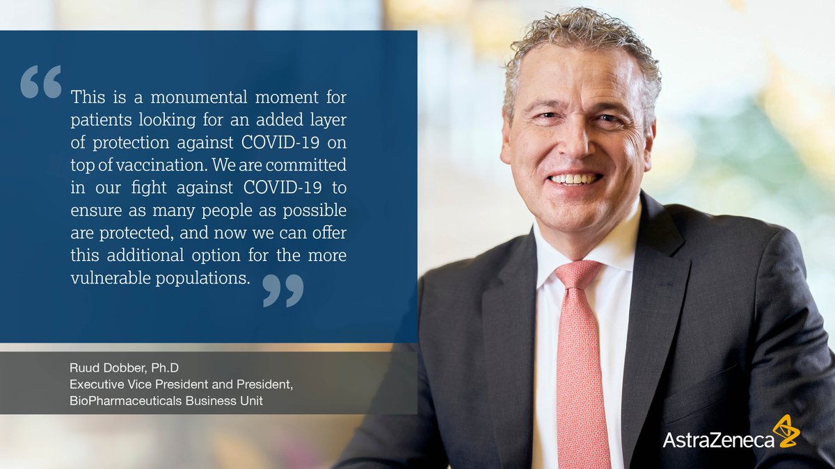 The FDA has issued an Emergency Use Authorization for our long-acting antibody combination which can provide an added layer of protection against #COVID19 in immunocompromised patients 12 years and older. Read more here: bit.ly/3076upR
