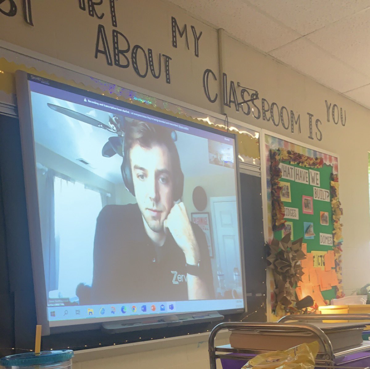 Presenter Steve talking about his career in computer science. #CSEverywhere #computerscienceweek