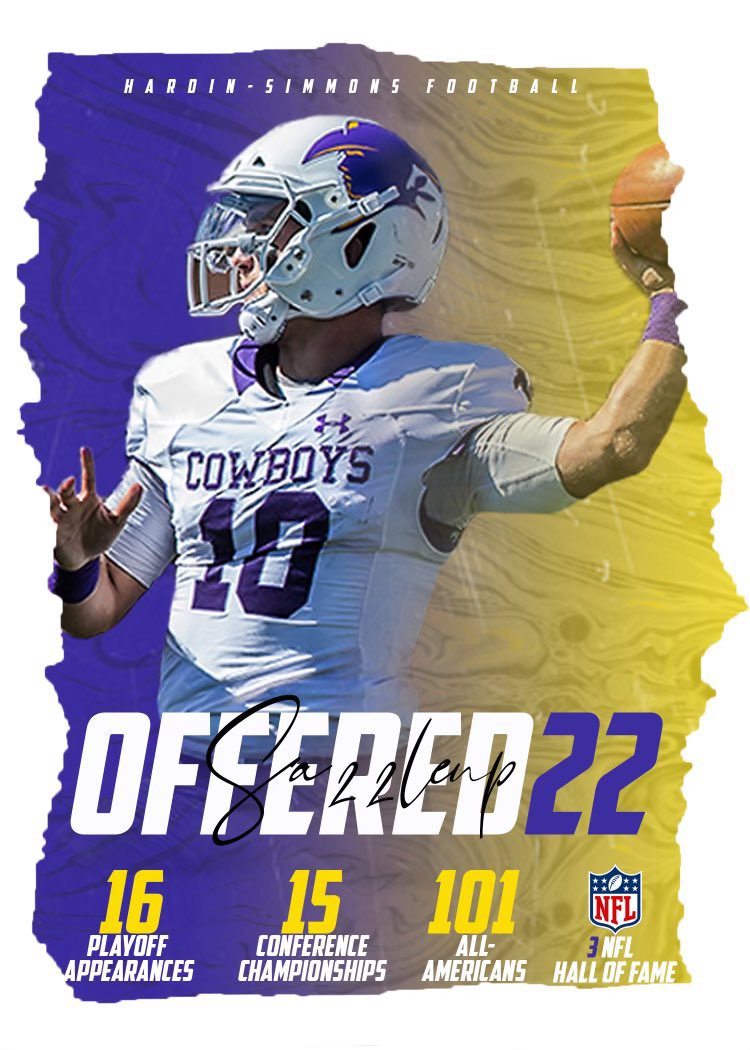AGTG ‼️After a great talk today I would to be grateful to say I have earned a offer from Hardin Simmons University <a href="/M__McMillan/">Coach McMillan</a>
