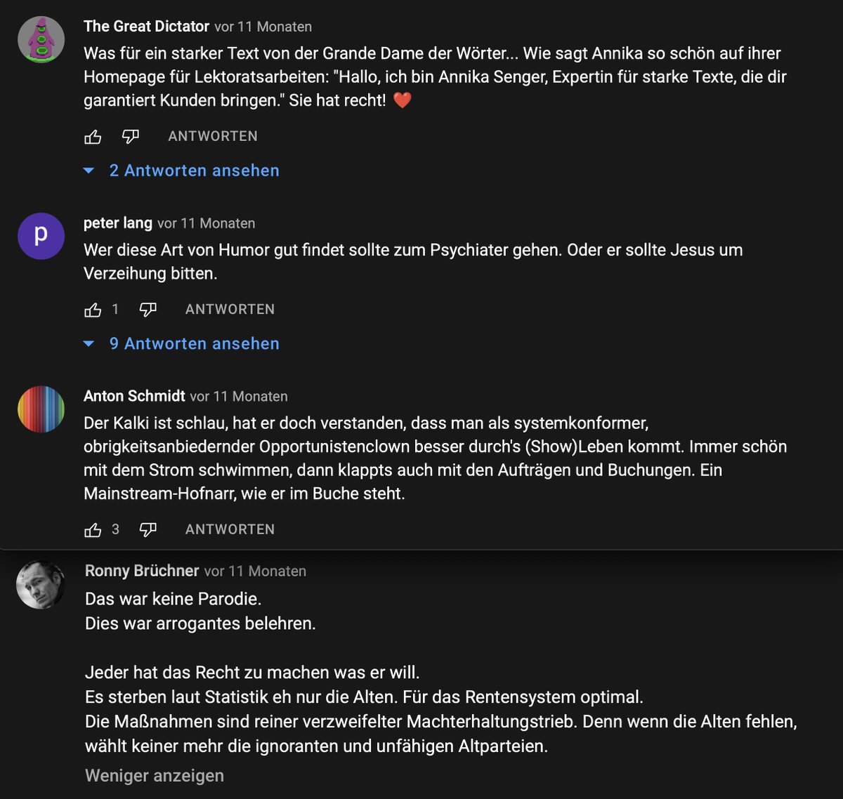 twitkalk's tweet photo. Und nur mal so aus Spaß nebenbei ein paar der Kommentare um MASKENLOS-Clip...
Mehr muss man nicht sagen.
#Mattscheibe #Maischberger #Maskenlos #FakeBrain
https://t.co/gHRDCueauq https://t.co/pQiARdiSqz