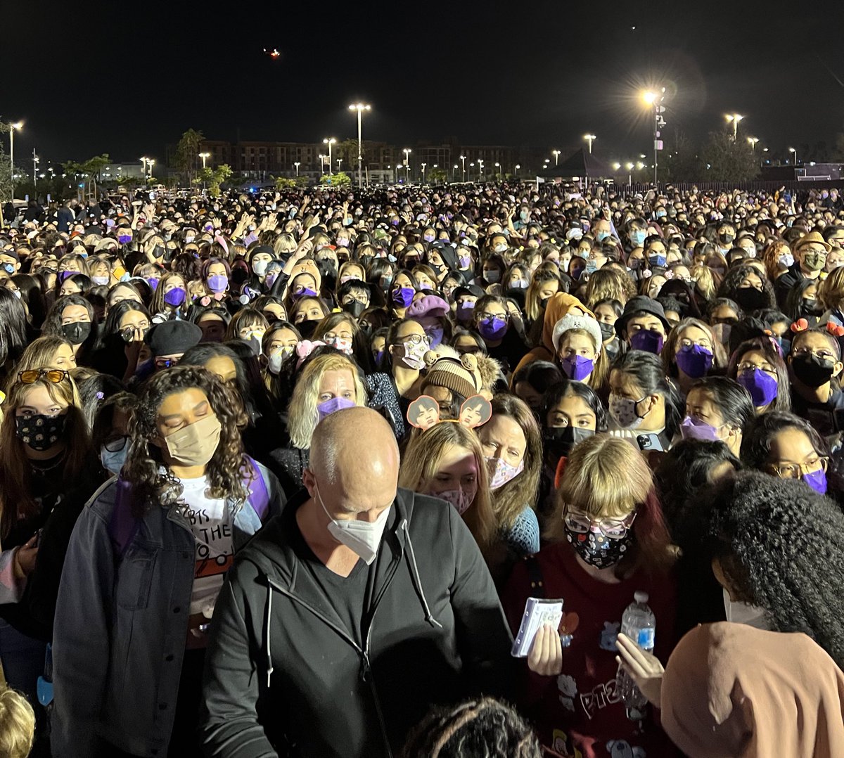 CHARLIExBTS's tweet photo. I’m never gonna stop talking about the willing mask compliance inside AND OUTSIDE of SoFi stadium by BTS ARMY.
We are a fandom that cares about one another &amp; the health &amp; safety of the boys. You don’t see the media talking about THIS side of our fandom. https://t.co/7n46zyipPJ