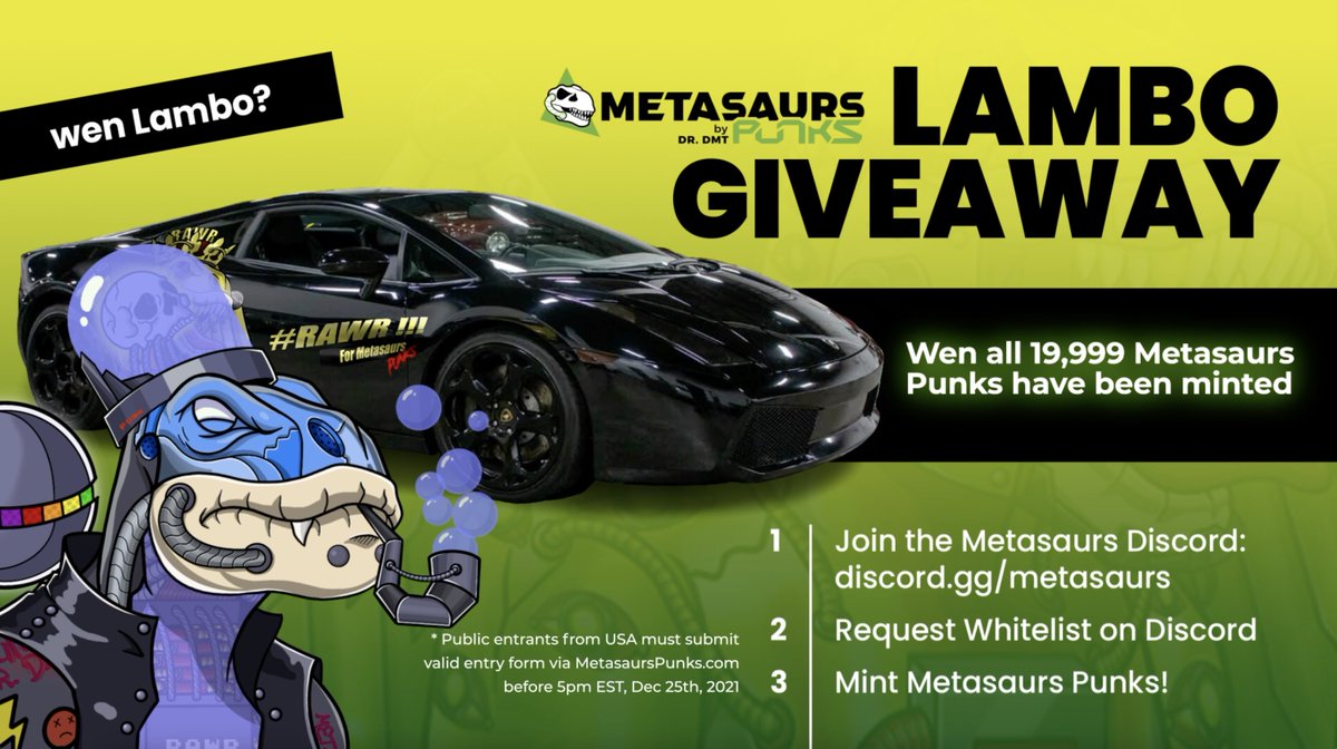 metasaurs's tweet photo. Metasaurs Punks mint will be using a VERY efficient Smart Contract: ~$35 (low gas periods) - $80 (high gas periods) for gas fees!

Will confirm after more testing in the coming days.

Whitelist is OPEN:
https://t.co/nnNQBFAlUl

#MetasaursPunks #Metasaurs #RAWR https://t.co/4wzkYKmov6