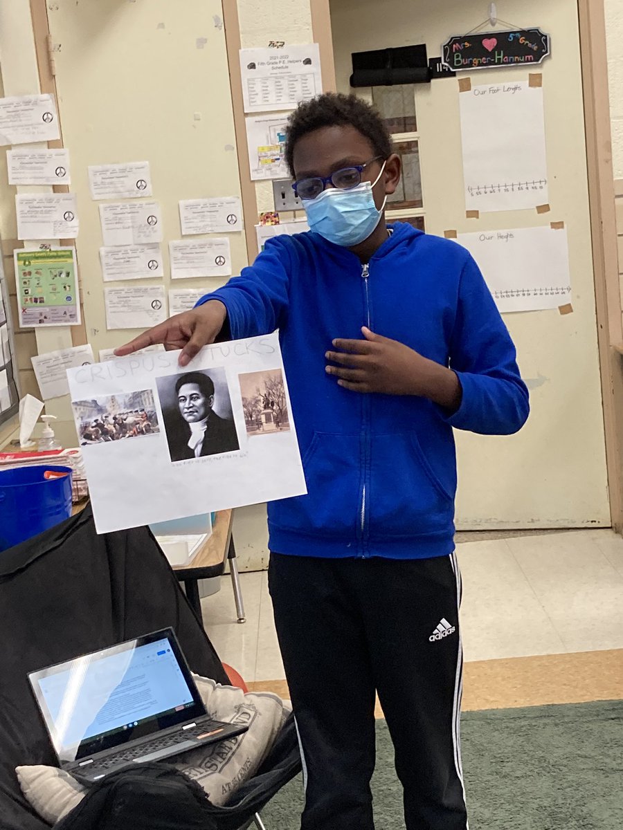 MrsBHsClass1's tweet photo. Last day of “Hidden Figures of The Revolution” speeches and we’re inspired to continue researching multiple perspectives and sources to deepen our understanding of historical events. @missyfanshaw @RodgersForgeES https://t.co/ss8EfQg8A1