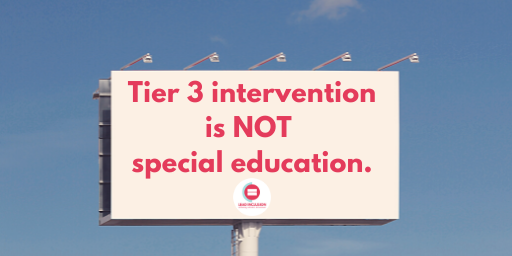 leeannjung's tweet photo. ✳️ Tier 3 intervention is NOT special education. Tier 3 only means intensive support. Not all who need intensive support have an #IEP. Not all with an IEP need intensive support. #LeadInclusion https://t.co/Yr8l6Wvwzm