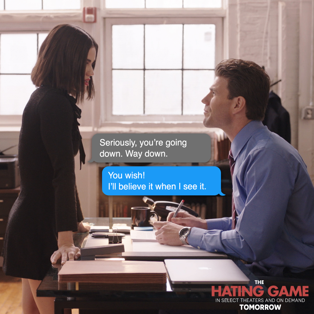 It's going down. #TheHatingGame is in select theaters and on demand tomorrow. Preorder now: bit.ly/TheHatingGame