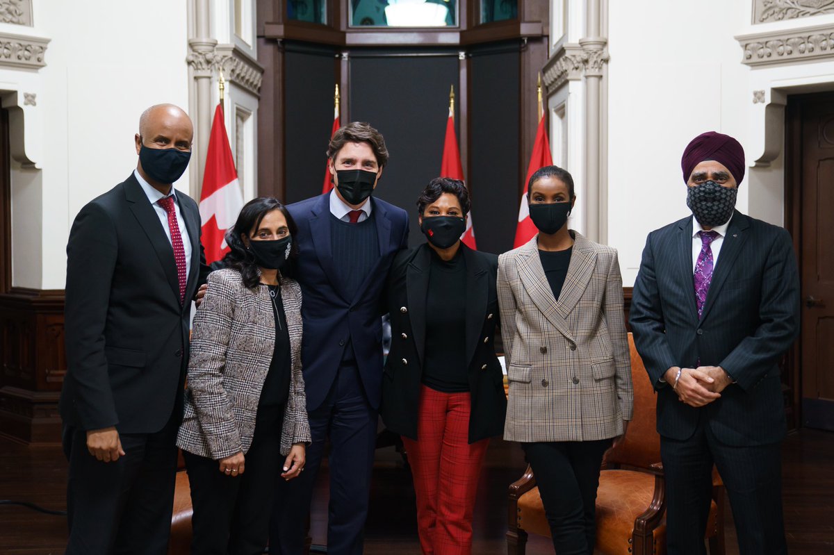 JustinTrudeau's tweet photo. In Canada, in Somalia, and around the world, @ElmanPeaceHRC’s @IlwadElman is known for her social activism - and for her work addressing gender-based violence and promoting human rights. We spoke about that today, and about what more we can do to keep making progress. https://t.co/ZPiKXCYrjD